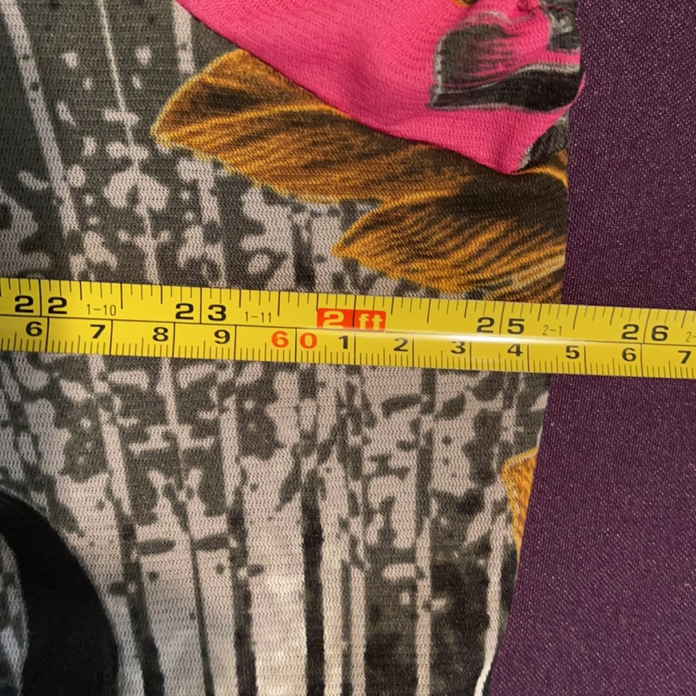 Lane Bryant Floral Ruffle V Neck SS Top 22 24 - Picture 7 of 8